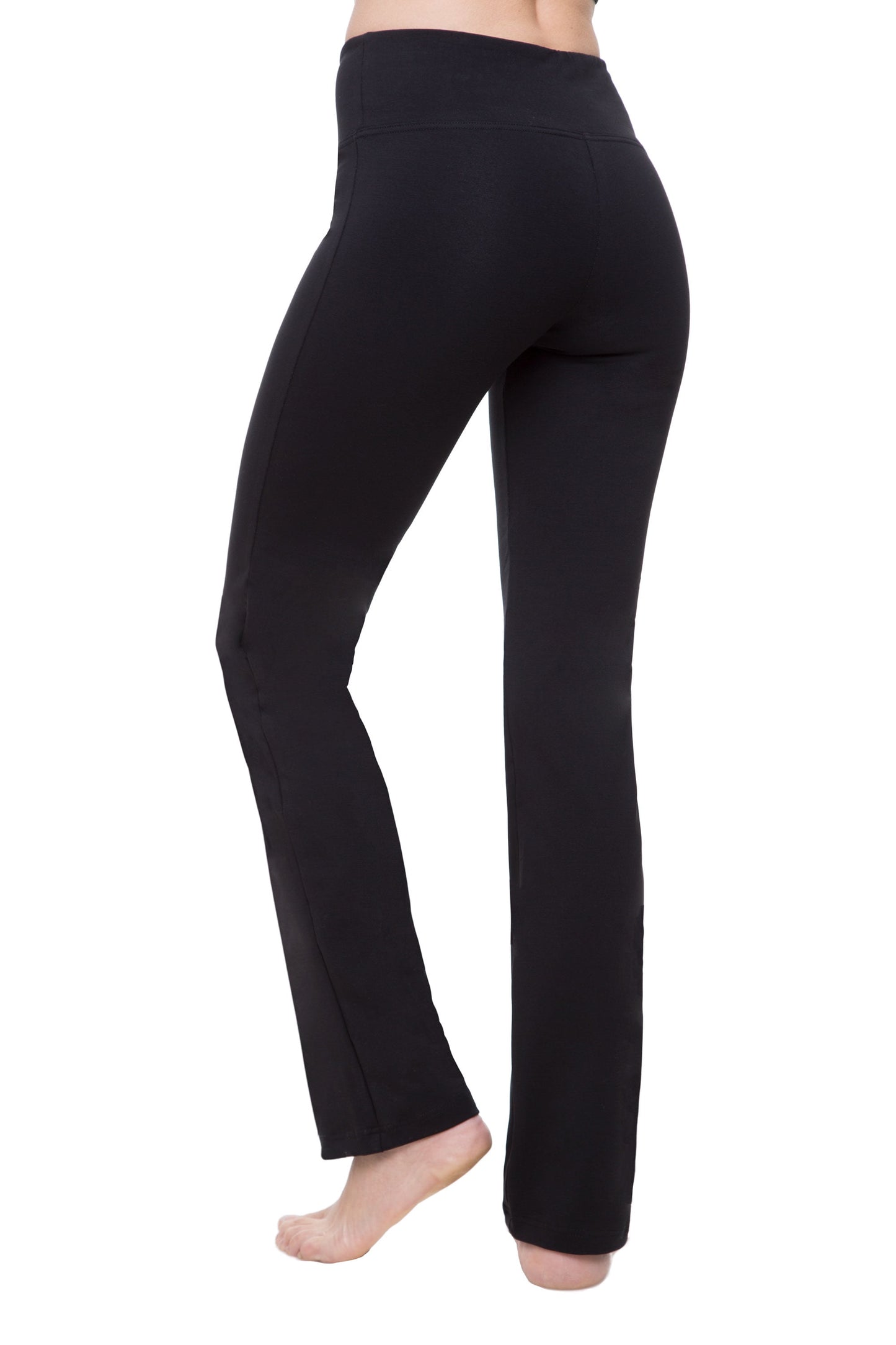 Straight Leg Yoga Pants for Women - High Waisted Workout Leggings